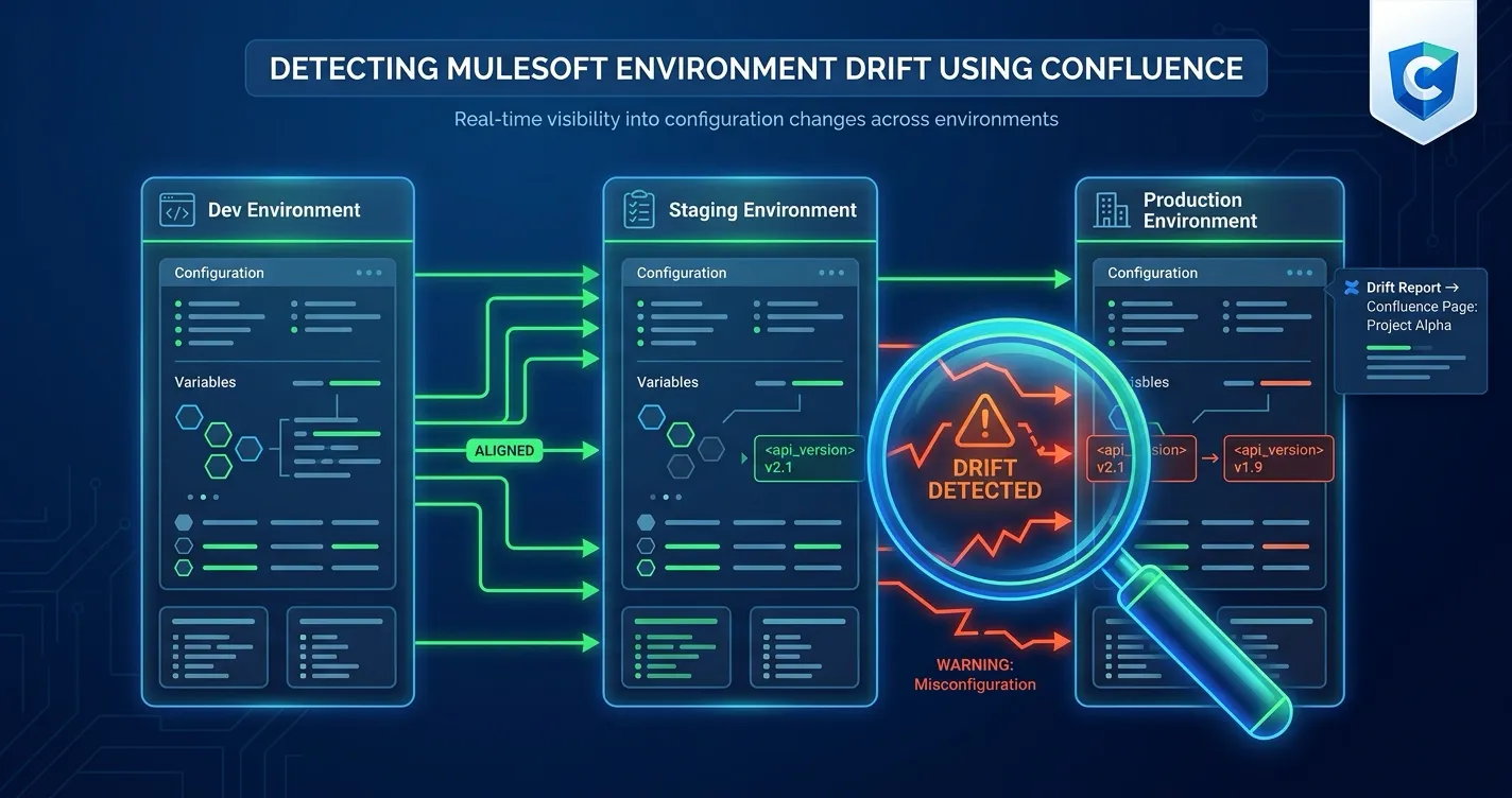Detecting MuleSoft Environment Drift in Confluence